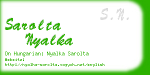 sarolta nyalka business card